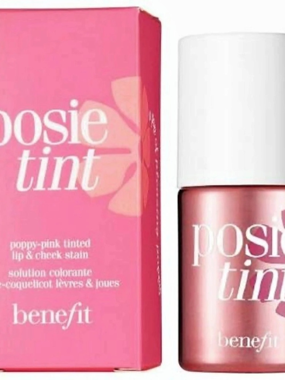 Vintage Discontinued Color, BENEFIT POSIE TINT, Poppy-Pink Lip & Cheek Tint NWOT